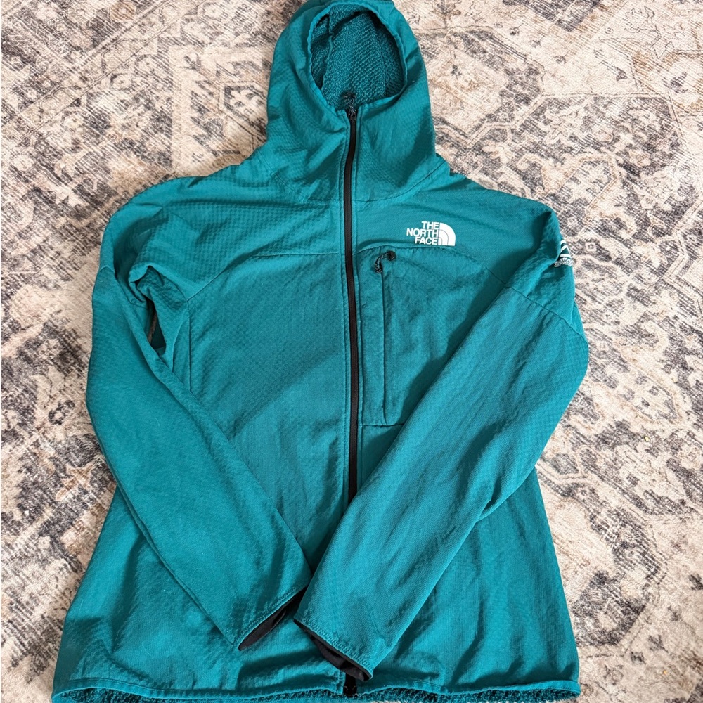 The North Face Teal Hooded Zip-Up Jacket – Lightweight Performance Jacket SZ Med